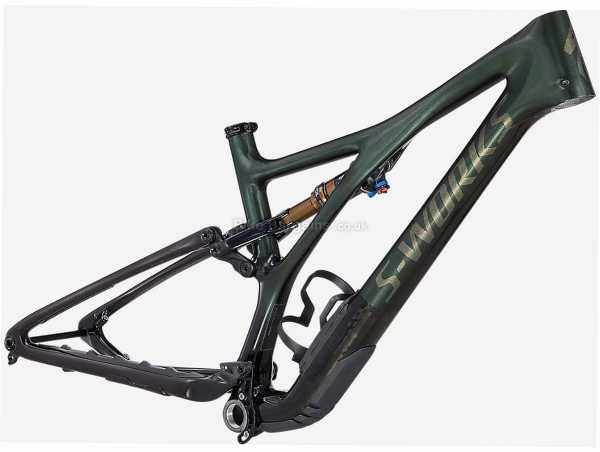 Specialized Stumpjumper S-works Carbon Full Suspension Mountain Bike Frame 2021 XL, Green, Grey, Carbon Full Suspension Frame, 29" Wheels, Disc Brakes, Single Chainring