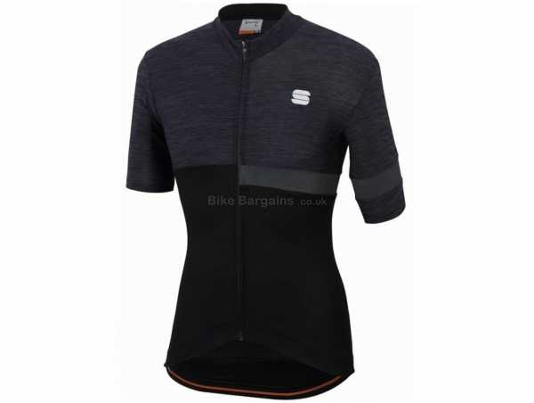 Sportful Giara Short Sleeve Jersey L,XXXL, Blue, Green, Orange, Short Sleeve, Zip, 3 Rear pockets, Breathable