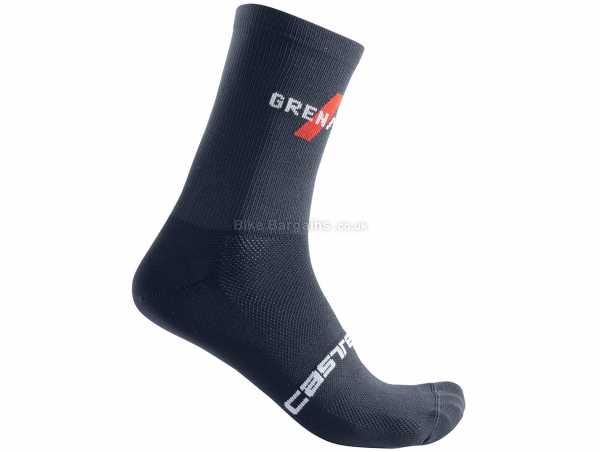 Castelli Ineos Grenadiers Free 12 Socks XXL, Blue, White, Polyester & Elastane Construction