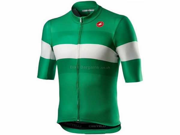 Castelli LaMitica Short Sleeve Jersey 2021 XXXL, Green, Red, Grey, Blue, Short Sleeve, 3 rear pockets, Zip Fastening, Polyester & Elastane Construction, 133g