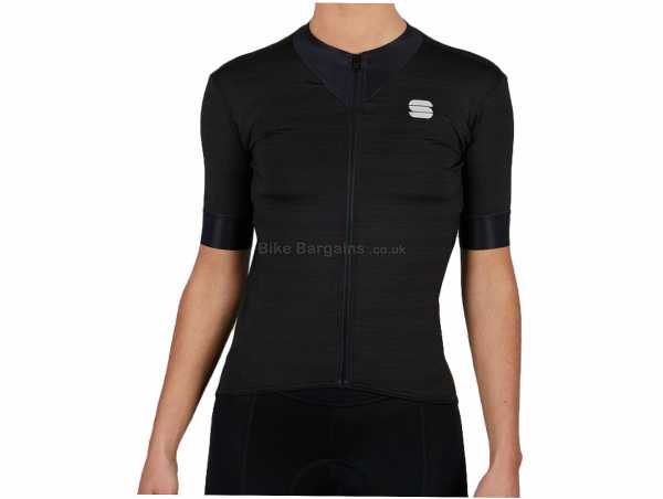 Sportful Kelly Ladies Short Sleeve Jersey 2021 XS,S,M,XL, Black, Blue, Short Sleeve, 3 Rear Pockets, Zip