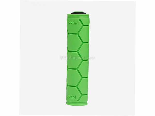 Fabric Silcone Slip-On MTB Grips 135mm,32mm, White, Green, Rubber, 104g