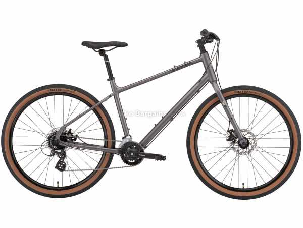Kona Dew Sports Alloy City Bike 2022 S, Grey, Alloy Frame, 27.5" Wheels, Altus 16 Speed Groupset, Disc Brakes, Double Chainring