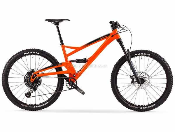 Orange Five Evo S Alloy Full Suspension Mountain Bike 2022 M, Orange, Black, Alloy Full Suspension Frame, 27.5" Wheels, 12 Speed SX Eagle Groupset, Disc Brakes, Single Chainring