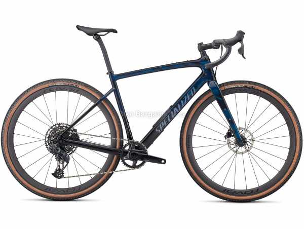 Specialized Diverge Expert Carbon Gravel Bike 2022 49cm, 52cm, 54cm, 56cm, 58cm, 61cm, 64cm, Blue, Turquoise, Carbon Frame, 700c Wheels, 12 Speed NX Eagle & Rival Groupset, Disc Brakes, Single Chainring