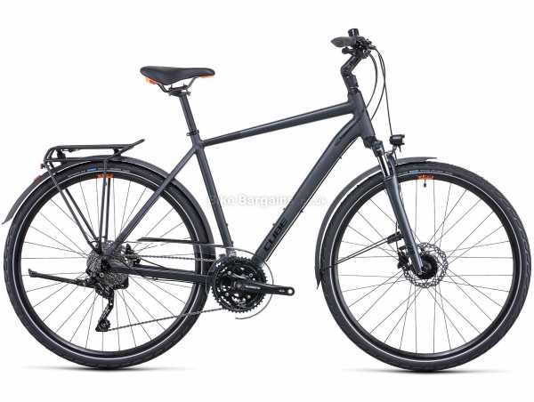 Cube Touring EXC Alloy Urban City Bike 2022 M,L,XL - some are extra, Grey, Alloy Hardtail Frame, 700c Wheels, Deore 30 Speed Groupset, Disc, Triple Chainring, 16.9kg