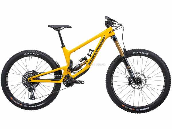 Nukeproof Giga 297 Factory XT Carbon Full Suspension Mountain Bike 2021 M, Yellow, Black, Carbon Full Suspension Frame, 27.5" or 29" Wheels, X01 Eagle 12 Speed Groupset, Disc, Single Chainring