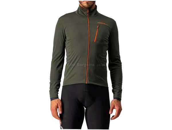 Castelli Go Jacket 2021 XS,S,M,L,XL,XXL,XXXL, Green, Black, Grey, Blue, Red, Orange, Long Sleeve, Zip fastening, Windproof, Waterproof, 3 rear pockets, weighs 291g, made from Polyester, Elastane