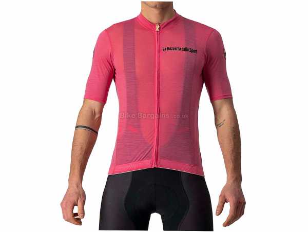 Castelli Maglia Rosa 90 Anni Short Sleeve Jersey L,XXXL, Pink, Short Sleeve, Zip fastening, Thermal, weighs 150g, made from Merino, Wool, Polyester