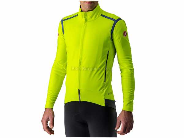 Castelli Perfetto RoS Jacket 2021 S,M,L,XL, Yellow, Blue, Grey, Long Sleeve, Zip fastening, Windproof, Waterproof, 2 rear pockets, made from Polyester, Elastane