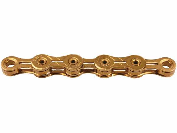 KMC X10SL 10 Speed Chain 10 Speed, 114 Links, weighs 253g, for Road & MTB, Gold, Silver