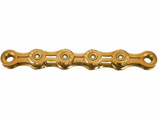 KMC X11EL 11 Speed Chain 11 Speed, 118 Links, weighs 256g, for Road & MTB, Gold, Silver