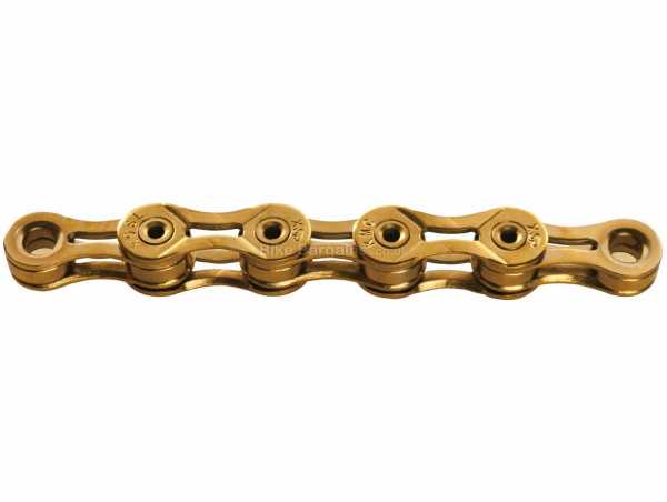 KMC X9SL 9 Speed Chain 9 Speed chain with 114 Links, for Road & MTB, weighing 272g, Silver, Gold