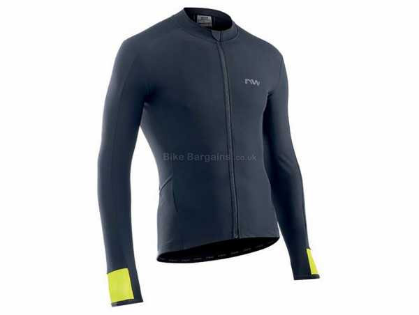 Northwave Fahrenheit Long Sleeve Jersey 2021 S,M,L,XL,XXL, Black, Yellow, Men's, Long Sleeve, 3 rear pockets, Thermal, made from Polyester, Elastane