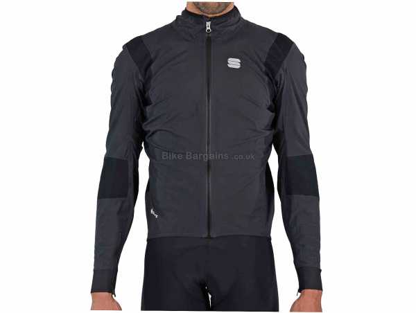 Sportful Aqua Pro Jacket 2021 L, Black, Long Sleeve, Zip, Waterproof, Windproof, Breathable, 3 rear pockets