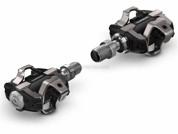 Garmin Rally XC200 Dual Sided Power Meter Pedals Clipless MTB Power Meter Pedals, weighs 444g, Nylon, Alloy, Steel, Black, Silver