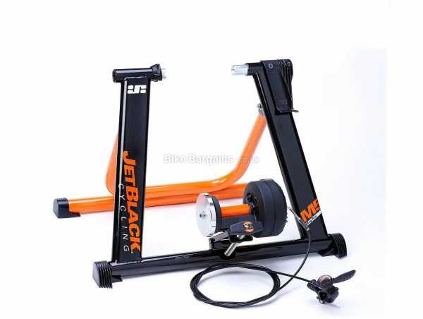 JetBlack M5 Pro Mag Turbo Trainer 5 levels, 24" to 700c, weighs 14.5kg, Alloy, Steel, Black, Orange, Silver