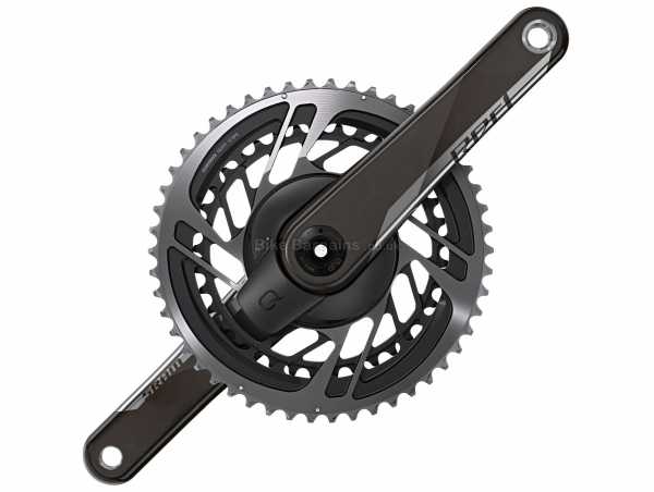 SRAM Red AXS DUB Power Meter Chainset Red 12 Speed Double Chainset Power Meter, weighs 630g, Black, Grey