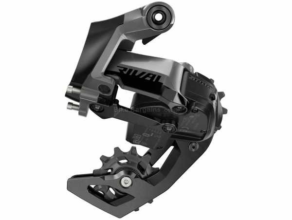 SRAM Rival eTap AXS 12 Speed Rear Derailleur 12 Speed Rival Rear Mech, Road usage, weighs 327g, Black, Grey