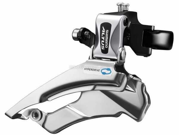 Shimano Altus M310 8 Speed Front Derailleur Altus 8 Speed MTB & Road Front Mech, Triple Chainring, weighs 214g, Black, Silver