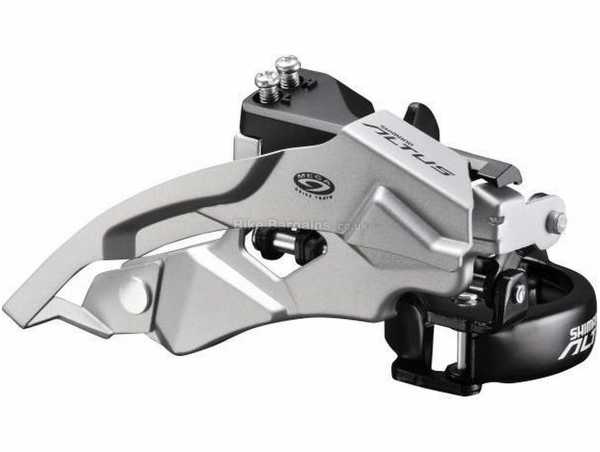 Shimano Altus M370 9 Speed Front Derailleur Altus 9 Speed MTB & Road Front Mech, Triple Chainring, weighs 190g, Black, Silver