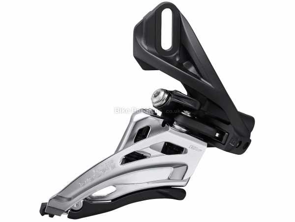 Shimano Deore M4100 Low Clamp 10 Speed Front Derailleur Deore 10 Speed MTB Front Mech, Double Chainring, weighs 150g, Black, Silver