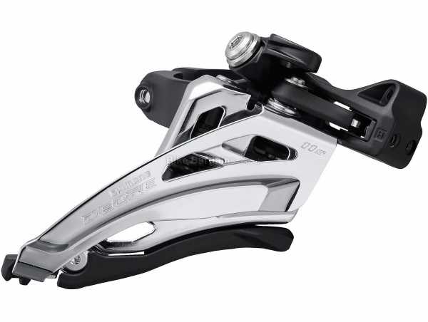 Shimano Deore M5100 Low Clamp 10 Speed Front Derailleur Deore 10 Speed MTB Front Mech, Double Chainring, weighs 148g, Black, Silver
