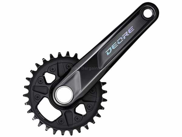Shimano Deore M6130 12 Speed Single Chainset 12 Speed, Single Chainring, Alloy cranks, 170mm,175mm, weighs 870g, Black