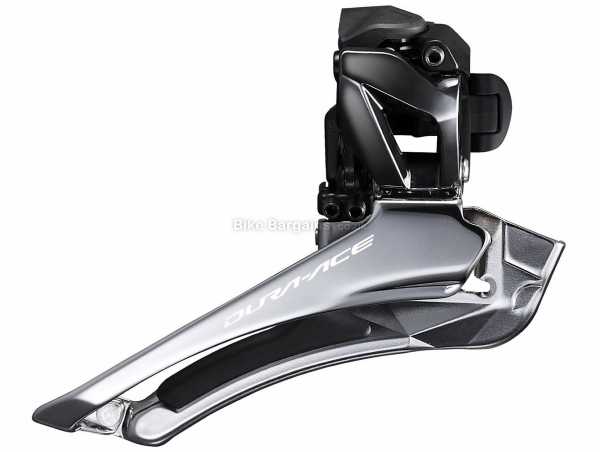 Shimano Dura-Ace R9100 11 Speed Front Derailleur Dura-Ace 11 Speed Road Front Mech, Double Chainring, weighs 69g, Black, Silver