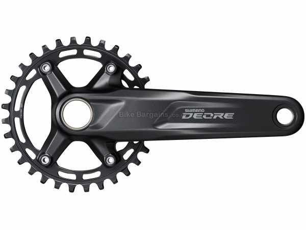 Shimano M5100 11 Speed Single Chainset 11 Speed, Single Chainring, Alloy cranks, 170mm,175mm, weighs 780g, Black