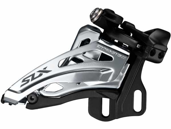 Shimano SLX M7020 E2-Type 11 Speed Front Derailleur SLX 11 Speed MTB Front Mech, Double Chainring, weighs 122g, Black, Silver