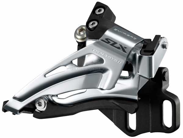 Shimano SLX M7025 E2-Type 11 Speed Front Derailleur SLX 11 Speed MTB Front Mech, Double Chainring, weighs 125g, Black, Silver