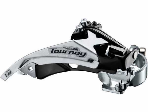 Shimano Tourney TY500 6 7 Speed Front Derailleur Tourney 6 or 7 Speed MTB & Road Front Mech, Triple Chainring, weighs 270g, Black, Silver
