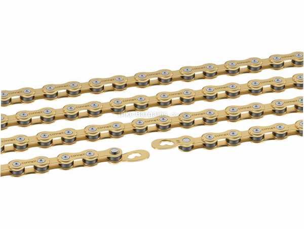 Wippermann 10SG 10 Speed Chain 10 Speed, 114 links, weighs 275g, for MTB & Road riding, Gold