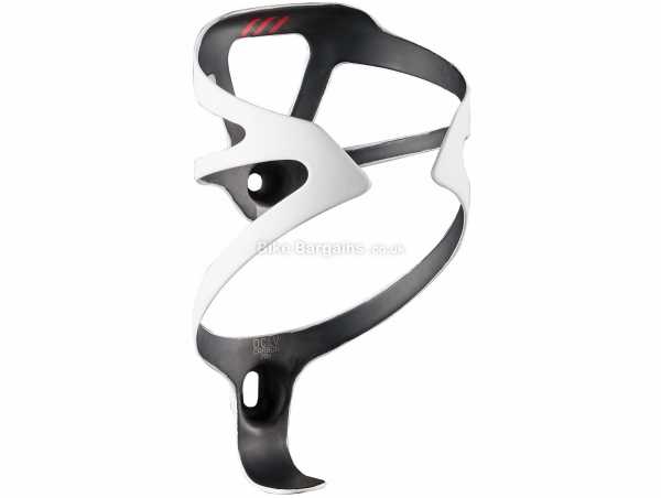 Bontrager XXX Carbon Bottle Cage weighs 20g, made from carbon, Black, White
