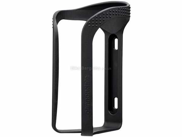 Cannondale Regrip Bottle Cage weighs 38g, made from polycarbonate, 74mm, Black