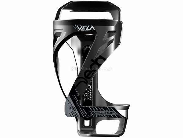 Deda Vela Bottle Cage weighs 48g, made from polycarbonate, Black, Red, White
