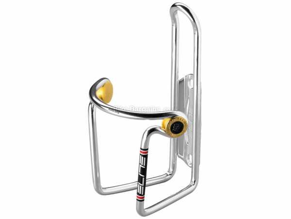 Elite Ciussi Bottle Cage weighs 76g, made from alloy, 70mm, Black, Silver