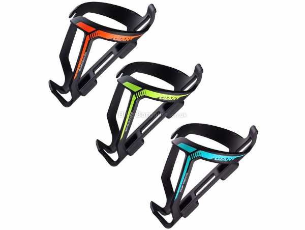 Giant Proway Bottle Cage weighs 45g, made from polycarbonate, Black, Blue, Yellow, Red