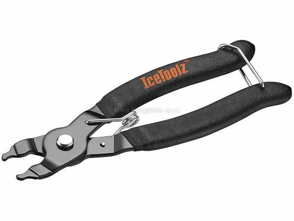 IceToolz Master Link Pliers Black, Orange, weighs 128g, made from Steel with PVC handle