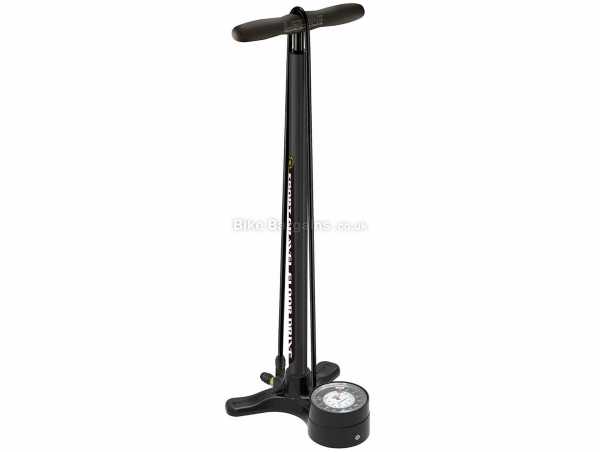 Lezyne Sport Gravel Drive Pump 100psi, for Presta & Schrader valves, weighs 1.5kg, measures 765mm, made from Steel, Nylon & Wood, Black