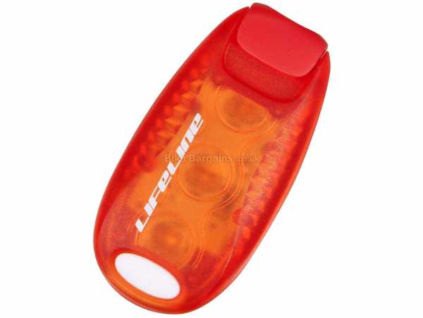 LifeLine Clip-On Safety Strobe Light 5 Lumens, Rear Light, weighs 15g, made from Nylon, Red