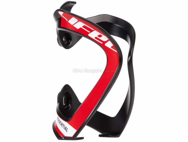 LifeLine Essential One-Piece Matte Bottle Cage weighs 43g, made from polycarbonate, Black, Blue, Red, White
