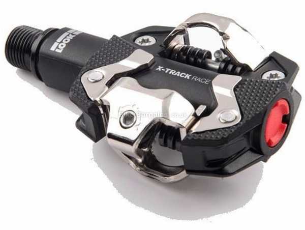 Look X-Track Race Pedals 9/16", Clipless Pedals, weighs 360g, made from Nylon & Steel, Black, Silver, Red