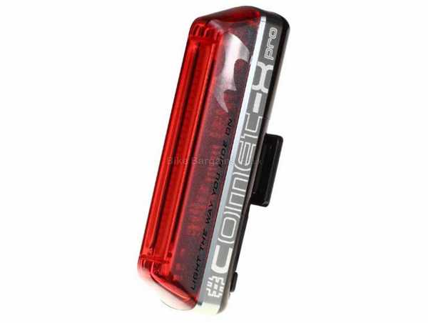 Moon Comet-X Pro Rear Light 80 Lumens, Rear Light, weighs 28g, made from Nylon & Alloy, Black, Silver, Red