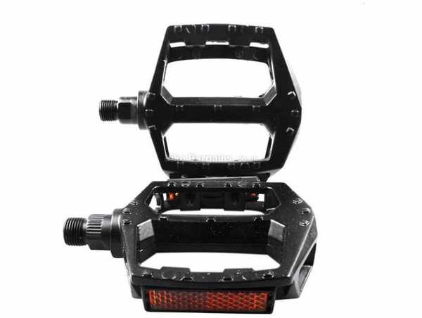 Muddyfox Alloy MTB Pedals Flat MTB Pedals, weighs 430g, 9/16", Black, made from Alloy & Steel
