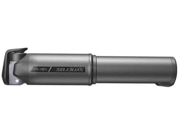Syncros Boundary 1.5HV Mini Pump 70psi, for Presta & Schrader valves, weighs 98g, measures 20cm, made from Alloy, Grey, Black