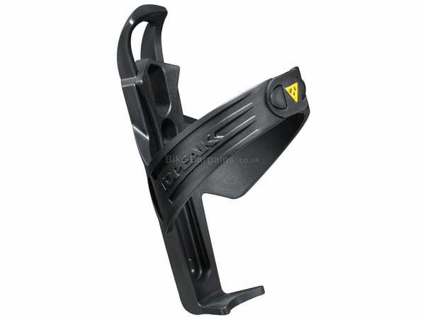 Topeak Mono Plastic Bottle Cage weighs 45g, made from polycarbonate, 147mm, 84mm, 79mm, Black