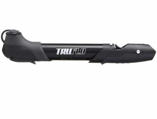 Truflo Micro 3 Mini Pump 100psi, for Presta & Schrader valves, weighs 181g, made from Alloy, Black