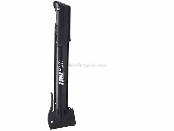 Truflo Micro II Mini Pump Alloy Mini Pump for Presta & Schrader valves, weighs 181g, measures 21cm, Black